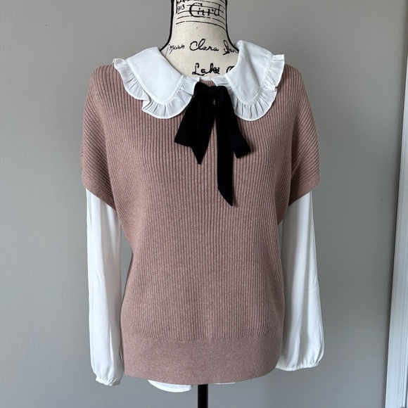 Drapey Ruffle Collar button up - Picture 6 of 8